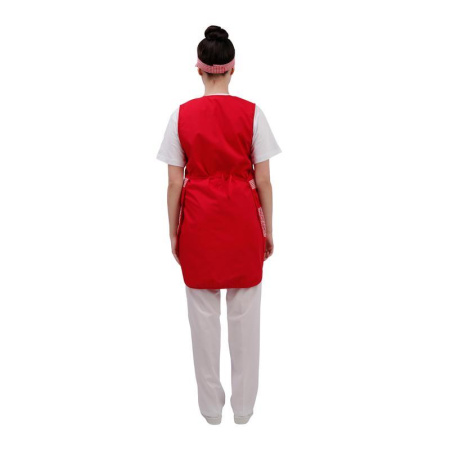 Фартук-сарафан Фантазия красный с козырьком Фартук-сарафан Фантазия красный с козырьком