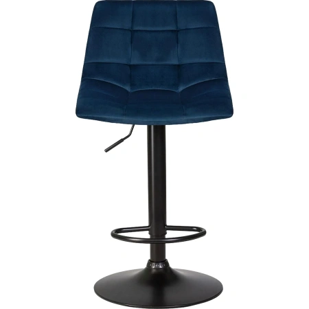 Стул барный Dobrin Tailor black синий/чёрный (велюр/металл)