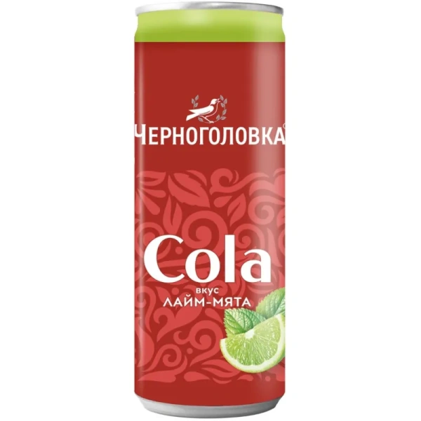 Лимонад газированный Черноголовка Cola лайм-мята 0.33 л