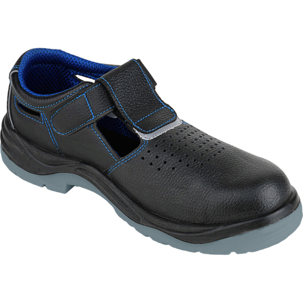Полуботинки с перфорацией (сандалии) Prosafe 21Т ПУ-ТПУ из кожи с  металлическим подноском черные размер 44