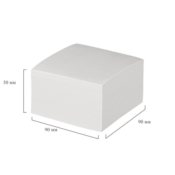 Блок для записей Attache запасной 90x90x50 мм белый (плотность 65 г/кв.м)