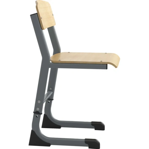 Стул ученический Комус Мебель натуральный/серый регулируемый рост 3-5