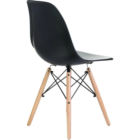 Стул обеденный Dobrin DSW чёрный (пластик, массив дерева)