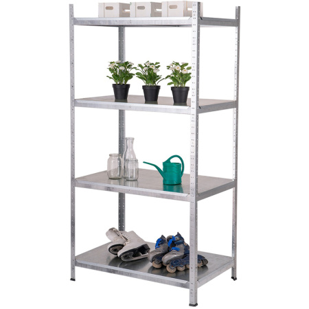 Стеллаж металлический HIT оцинкованный (4 полки, 912х600х1824 мм)