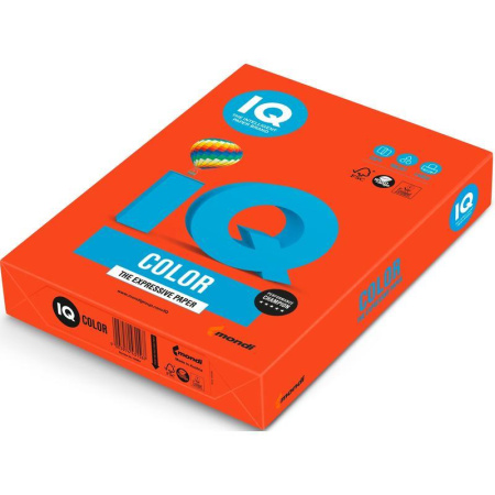 Бумага цветная IQ Color (А4, 80 г/кв.м, ZR09 - кирпично-красный, 500 листов)