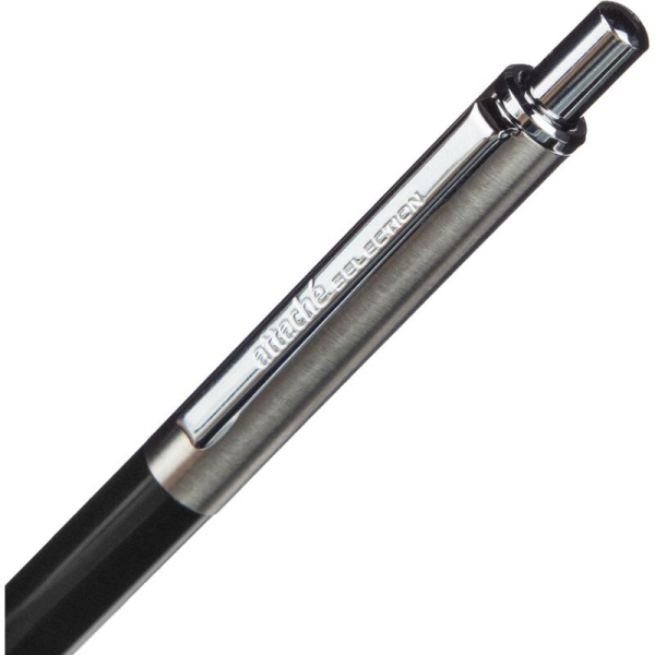 Ручка шариковая автоматическая Attache Selection Original цвет чернил  синий цвет корпуса черный/серебристый