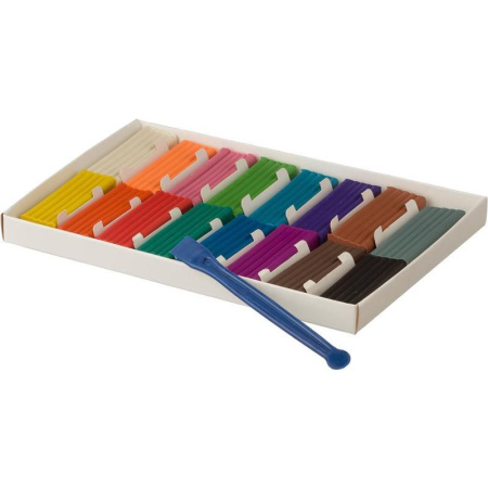 Пластилин классический Гамма Мультики 16 цветов 320 г со стеком