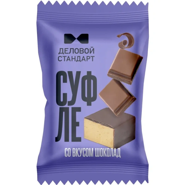 Конфеты глазированные Деловой Стандарт суфле со вкусом шоколад 500 г