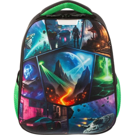 Ранец Комус Класс Light1 Фэнтези анатомический черный с одним отделением