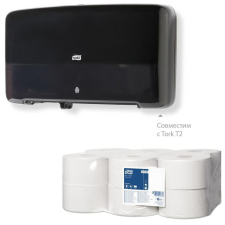 Бумага туалетная в рулонах Tork Universal 1-слойная 12 рулонов по 200 метров (артикул производителя 120197)