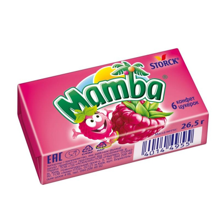 Конфеты жевательные Mamba Ассорти 26.5 г (48 штук в упаковке)