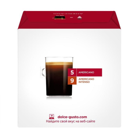 Кофе в капсулах для кофемашин Nescafe Dolce Gusto Americano (16 штук в упаковке)