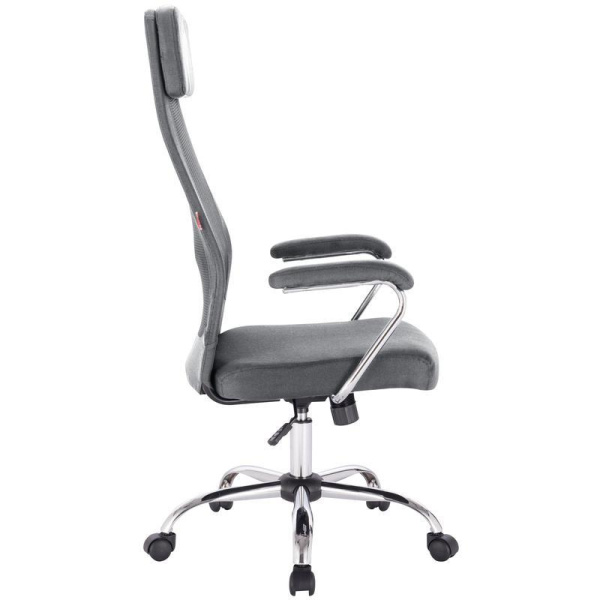 Кресло для руководителя Easy Chair 591 TC серое/черное (сетка/ткань, металл)