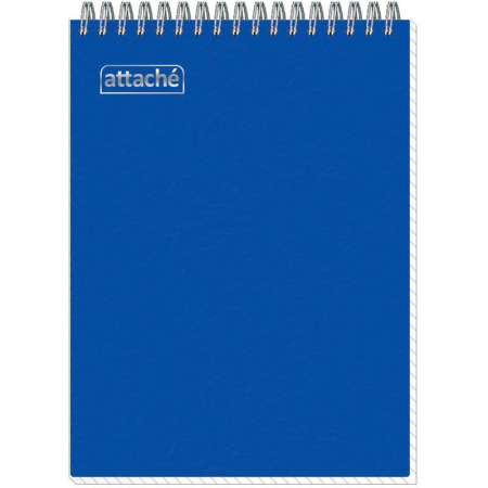 Блокнот Attache Plastic А5 80 листов синий в клетку твердая обложка на спирали (150x210 мм)