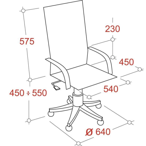Кресло для руководителя EChair 706 T черное (сетка/металл)