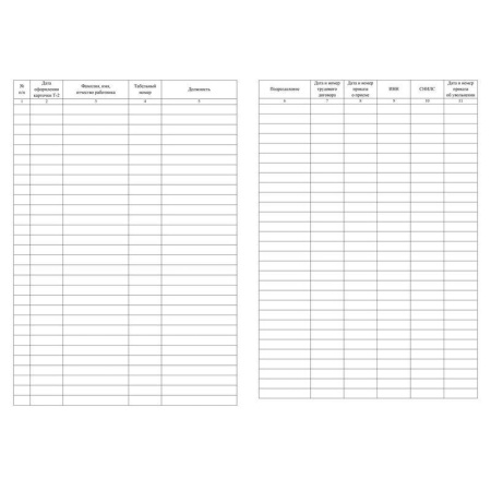 Журнал учета личных карточек работников (32 листа, скрепка, обложка офсет, 2 штуки в упаковке)