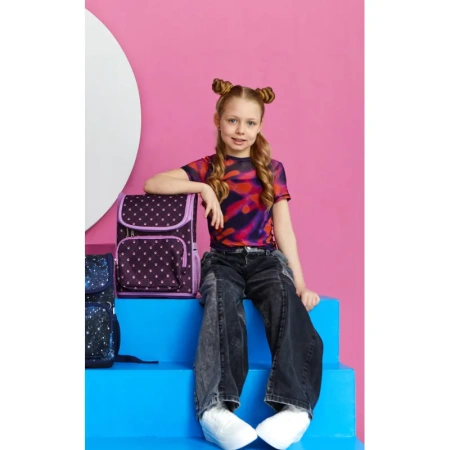 Ранец №1 School Вox Лапки фиолетовый с одним отделением