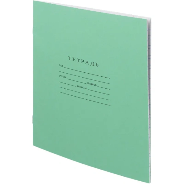Тетрадь школьная зеленая БФ Гознака А5 12 листов в косую линию  (20 штук  в  упаковке)