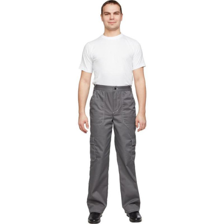 Костюм рабочий летний мужской л10-КБР темно-серый/светло-серый (размер 48-50, рост 170-176)