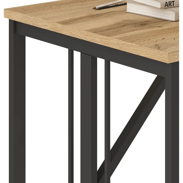 Стол приставной Комус Мебель К-Loft Director 241B002 (дуб натуральный,  700х600х752  мм)