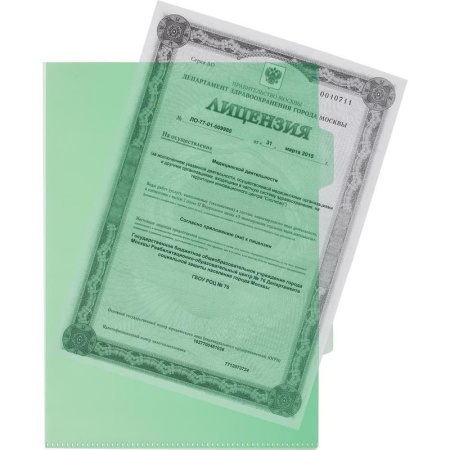 Папка-уголок А4 150 мкм (10 штук в упаковке, 3 отделения)