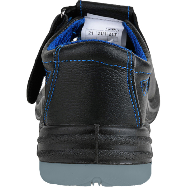 Полуботинки с перфорацией (сандалии) Prosafe 21Т ПУ-ТПУ из кожи с  металлическим подноском черные размер 46