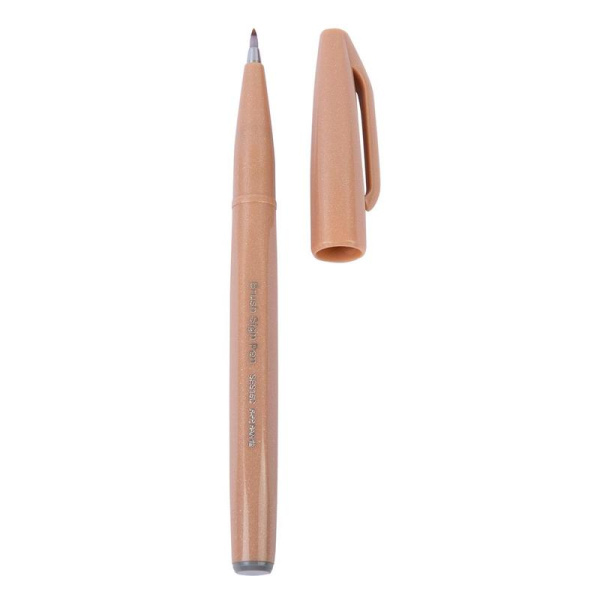 Фломастер-кисть Pentel Touch Brush Sign Pen 0.5 мм светло-коричневый