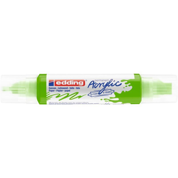 Маркер-аппликатор акриловый двусторонний 3D Edding 5400 салатовый (толщина линии 2-3 и 5-10 мм)