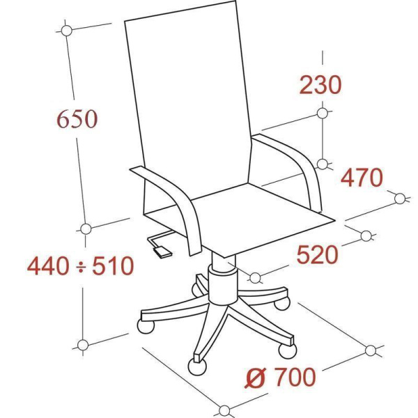 Кресло для руководителя Easy Chair 506 TPU черное (искусственная кожа/сетка/ткань, металл)