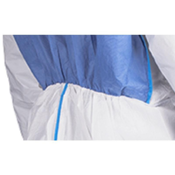 Комбинезон одноразовый с капюшоном белый/синий Lakeland MicroMAX NS CoolSuit (размер 58-62, XXL, EMNC428)