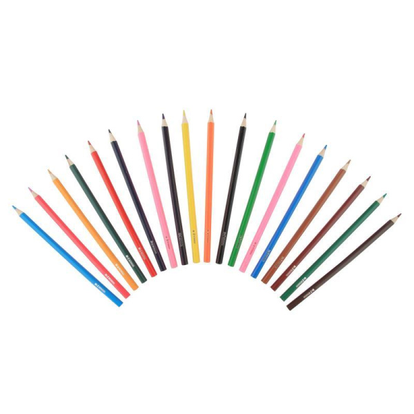 Карандаши цветные №1 School Шустрики 18 цветов шестигранные