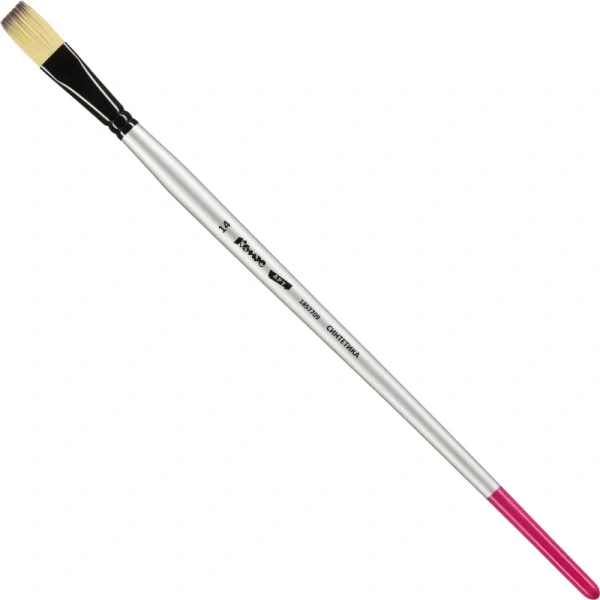 Кисть художественная Комус Арт плоская средней жесткости синтетика №14