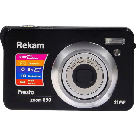 Фотоаппарат Rekam Presto Zoom 800 черный (1107010101)