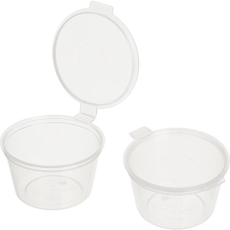 Соусник одноразовый с крышкой 51 мм 30 мл (80 штук в упаковке)