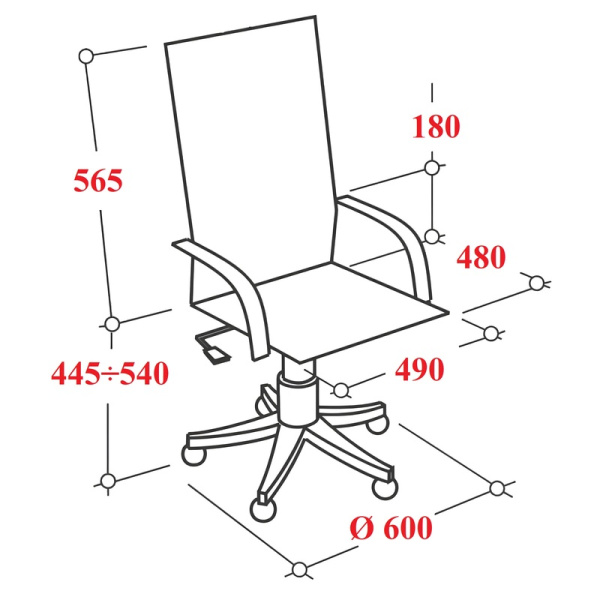 Кресло для руководителя Easy Chair 672 TC черное (ткань/сетка, пластик)
