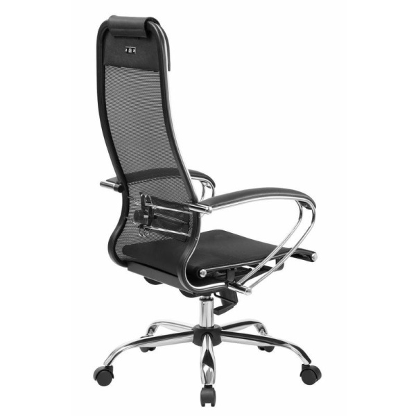 Кресло для руководителя Metta 12 черное (сетка, металл)