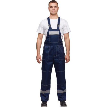 Костюм рабочий летний мужской л20-КПК с СОП синий/серый (размер 52-54, рост 170-176)
