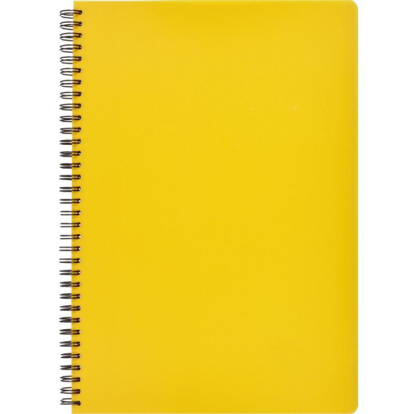 Бизнес-тетрадь Attache Bright colours A4 96 листов желтая в клетку на спирали (220x297 мм)