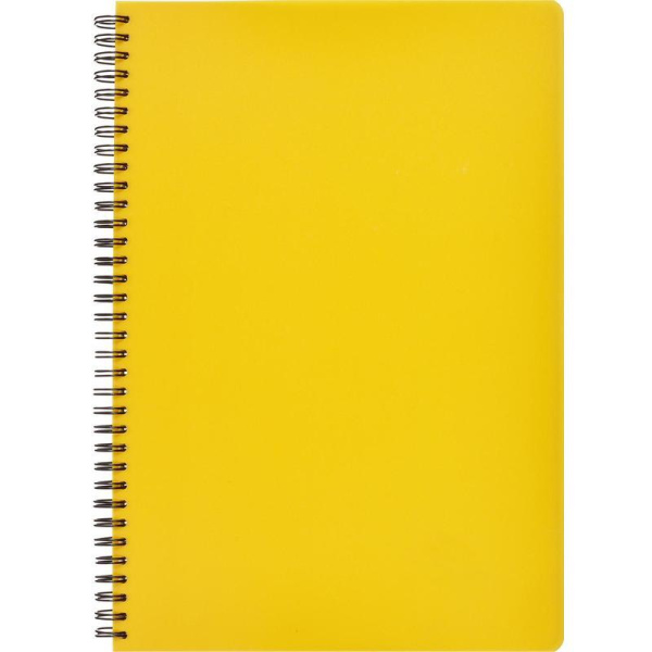 Бизнес-тетрадь Attache Bright colours A4 96 листов желтая в клетку на спирали (220x297 мм)