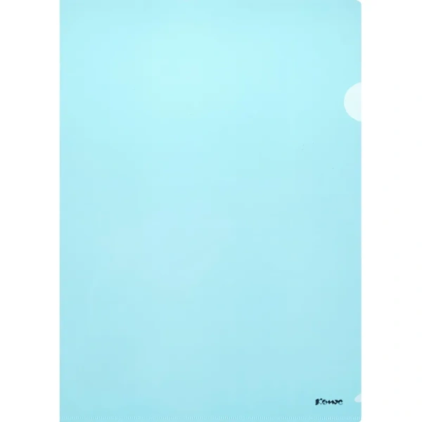 Папка-уголок Комус A4 пластиковая 180 мкм синяя