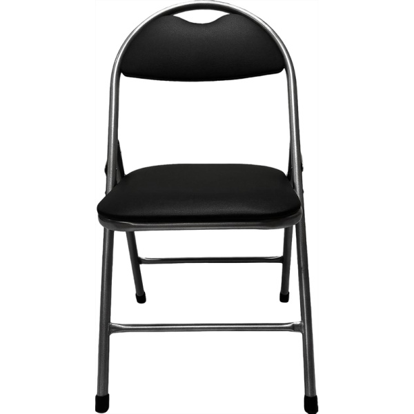 Стул складной Нортон черный (искусственная кожа, металл)