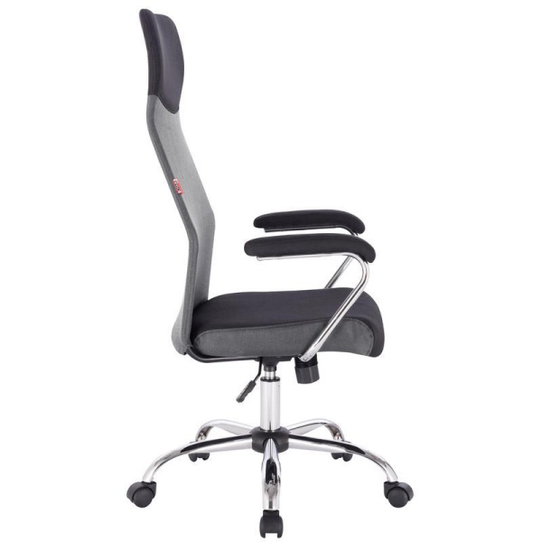 Кресло для руководителя Easy Chair 590 TC серое/черное (ткань, металл)