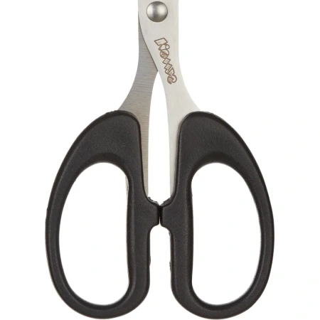 Ножницы 190 мм Комус с пластиковыми симметричными ручками черного цвета