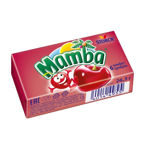 Конфеты жевательные Mamba Ассорти 26.5 г (48 штук в упаковке)
