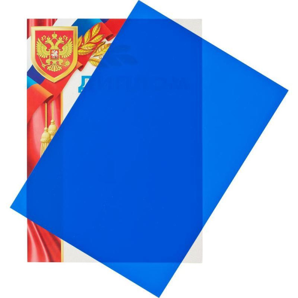 Обложки для переплета пластиковые ProMega Office синие, непрозр., А4, 280мк