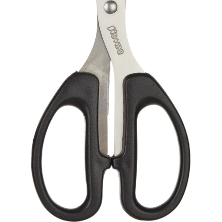 Ножницы 210 мм Комус с пластиковыми симметричными ручками черного цвета