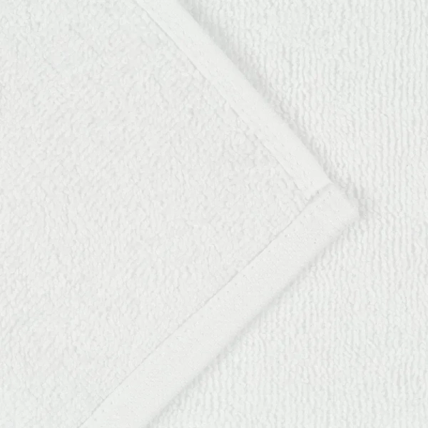 Полотенце махровое Luscan 70х130 см 450 г/кв.м белое 5 штук в упаковке