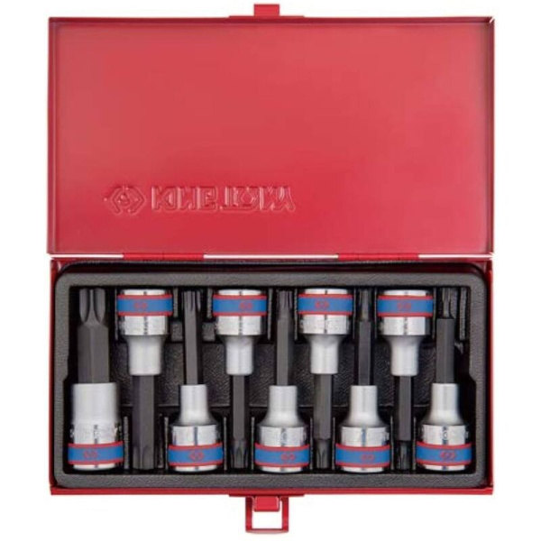 Набор головок Torx King Tony Т20-Т60 мм 1/2" 9 предметов (4119PR)