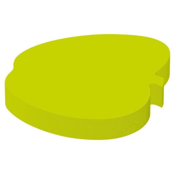 Стикеры фигурные Attache Selection Яблоко 70х70 мм неоновые зеленые (1  блок, 50 листов)