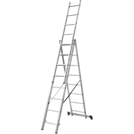Лестница Новая Высота NV 1230 алюминиевая трёхсекционная 3х8 ступеней  (1230308)